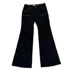 Vintage Joie Corduroy Pants Black Flare Y2K 90s Boho Festival Cords Size 26
